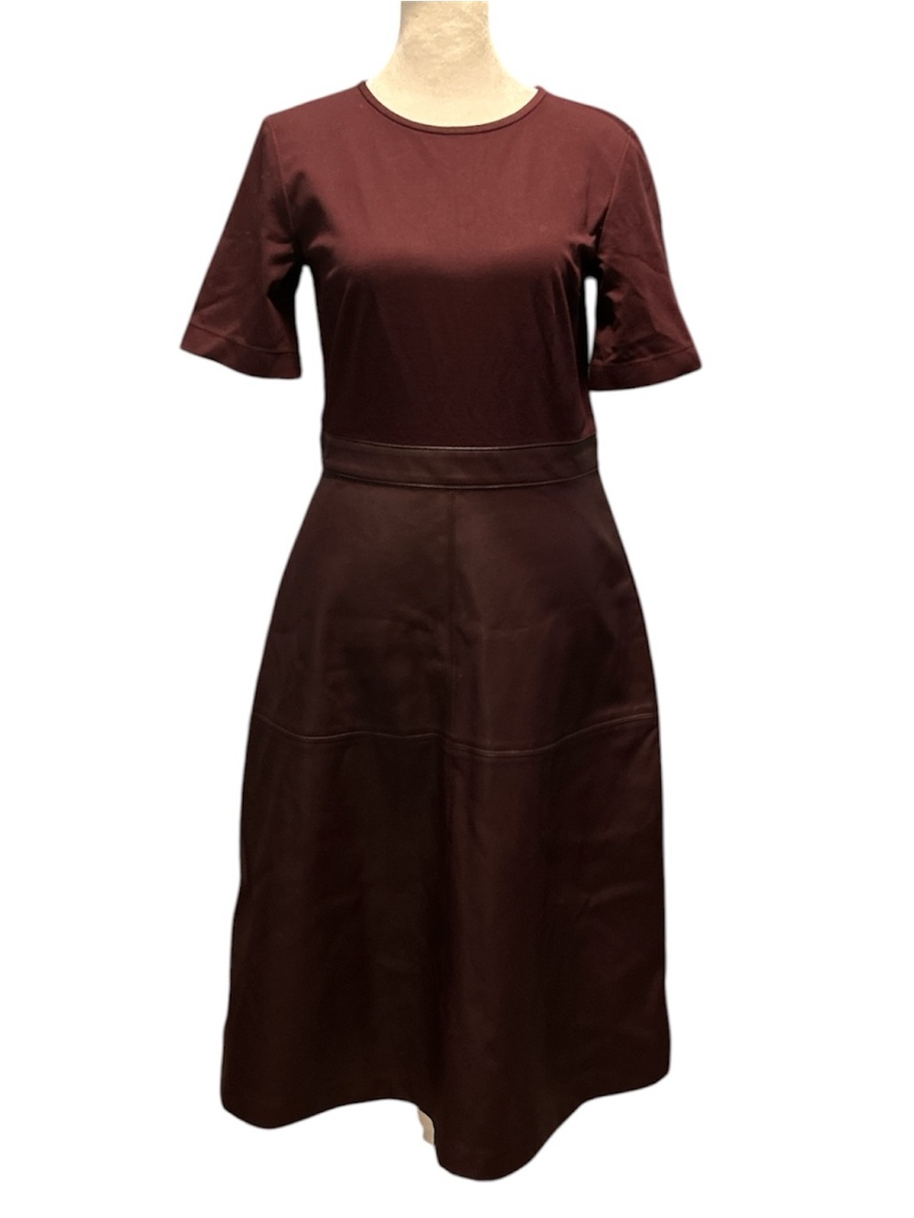 Ann Taylor Faux Leather Midi Dress